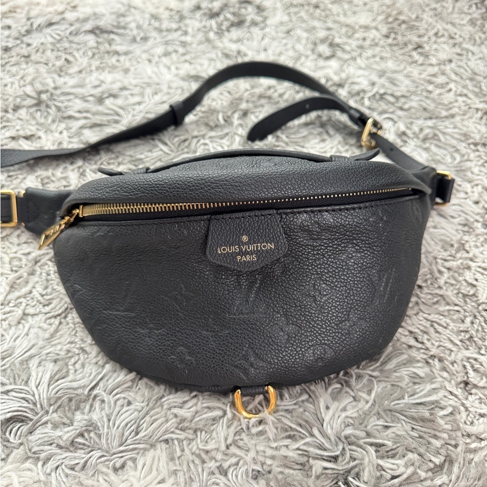 Louis Vuitton empreinte black bum bag